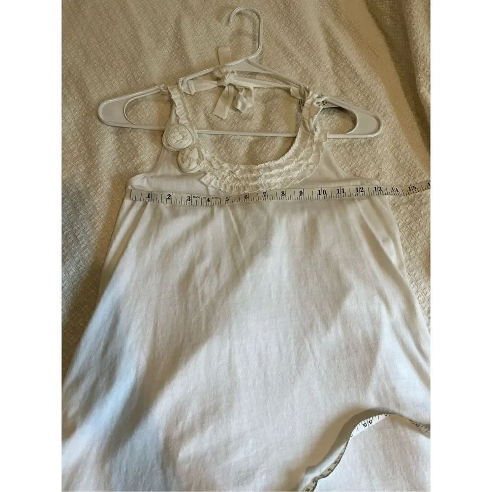 New white halter top with flower